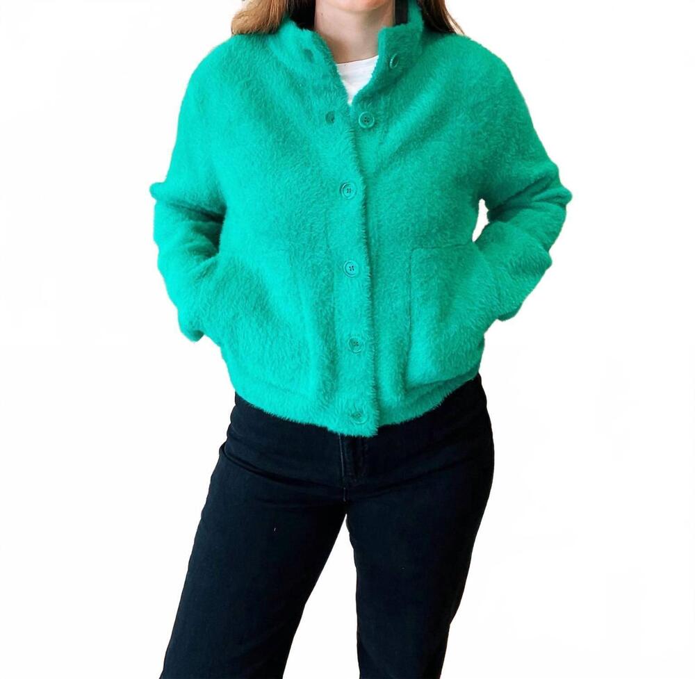 NEW APNY valentina sweater cardigan in vibrant green
